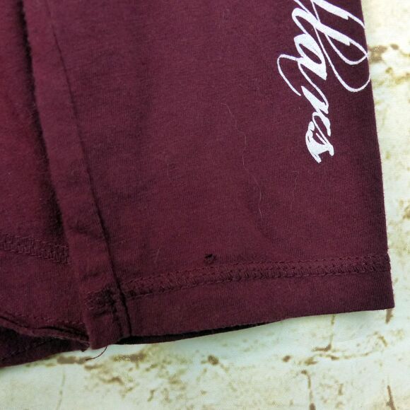 Chronic Clothing Chronic Cellars Shirt Women M Burgundy LS Graphic Logo Skull - Picture 7 of 13